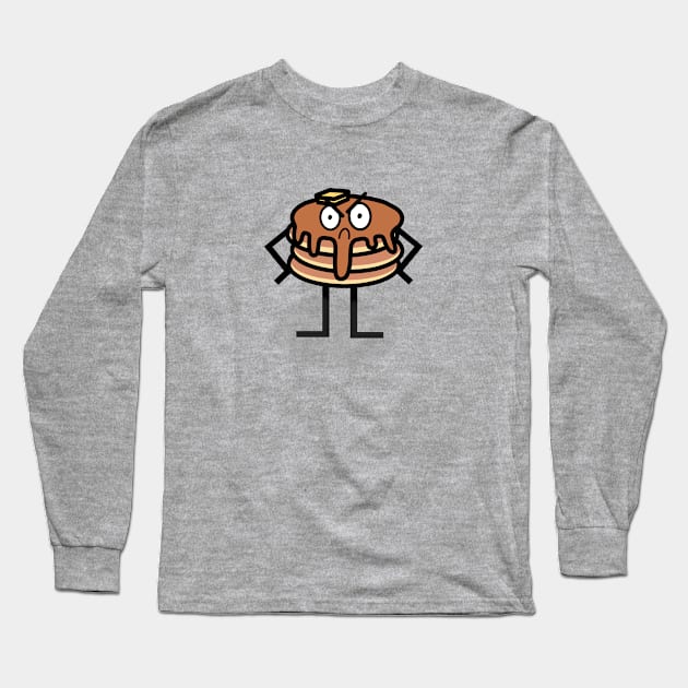 Disgruntled Pancakes Long Sleeve T-Shirt by MidniteSnackTees